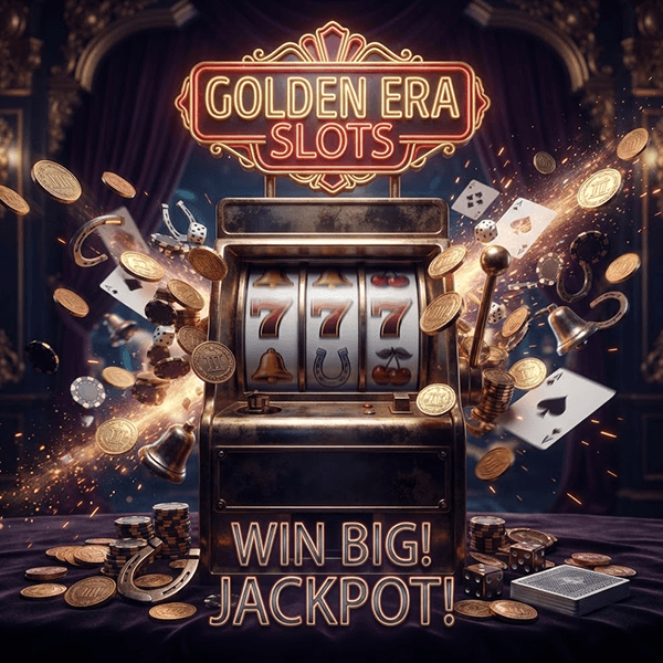 Luxury digital casino gaming interface with golden slots